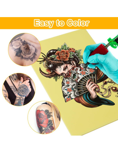 10 Piezas Piel de Práctica para Tatuajes ShiMeiDing 30x20 cm