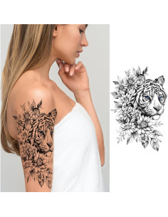 Tatuaje Temporal Floral Animal Briyhose - 8 Hojas 21x14.8cm 2