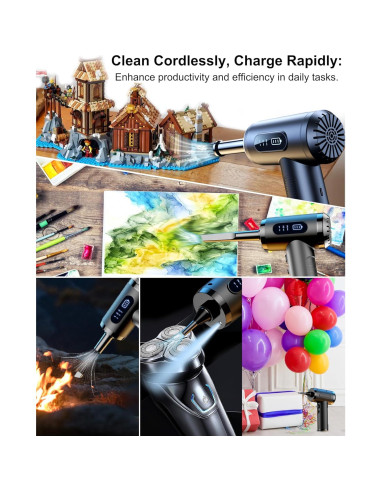 Soplador de Aire Comprimido LIHAN VC018 Inalámbrico 3 Velocidades