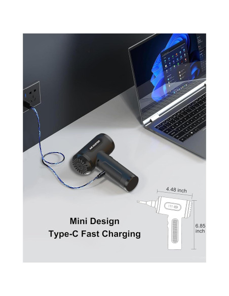 Soplador de Aire Comprimido LIHAN VC018 Inalámbrico 3 Velocidades