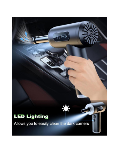 Soplador de Aire Comprimido LIHAN VC018 Inalámbrico 3 Velocidades