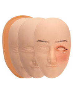 Cabeza de práctica de tatuaje JimKing con base PVC 3 piezas