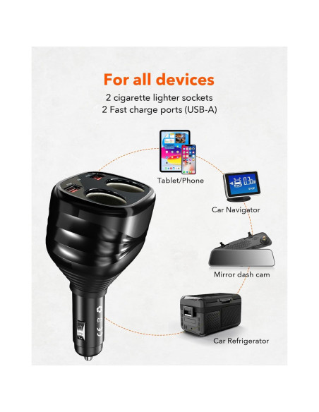 Cargador USB Doble WOLFBOX para Coche G840S G850 G900