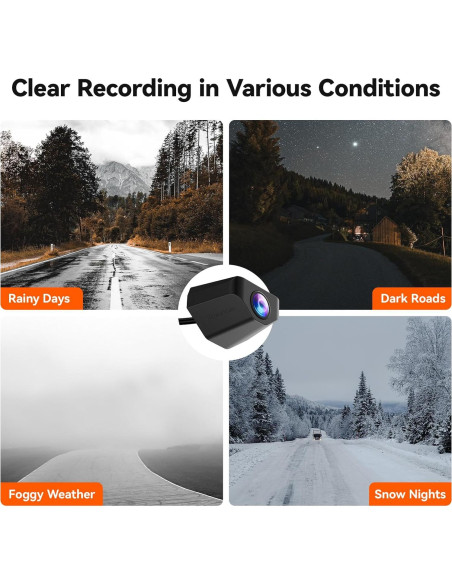 Cámara Trasera WOLFBOX G900 Tripro Bumper 2.5K HDR Impermeable