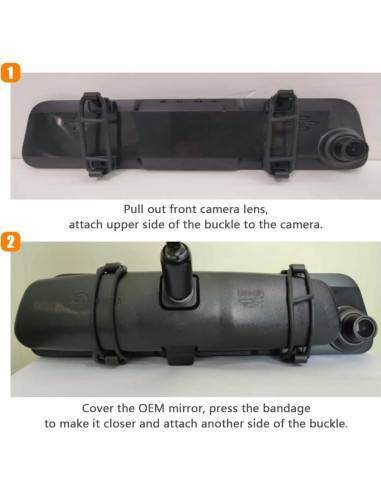 Correas de Montaje para Cámara de Espejo WOLFBOX - Ajuste Universal