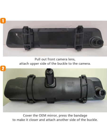 Correas de Montaje para Cámara de Espejo WOLFBOX - Ajuste Universal