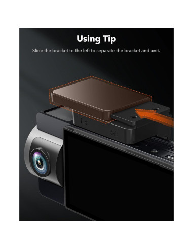 Soporte Negro WOLFBOX para Cámara Dash i17 - Fácil Instalación