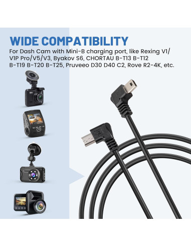 Cable de Alimentación Mini USB EWAY 4m para Dashcam 90