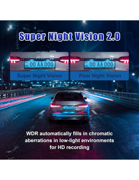 Cámara Dash WIZACE 1080P Triple con Tarjeta 64GB - Visión Nocturna