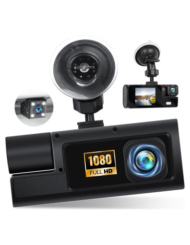 Cámara Dash 3 Canales GOHHDL 1080P con Visión Nocturna