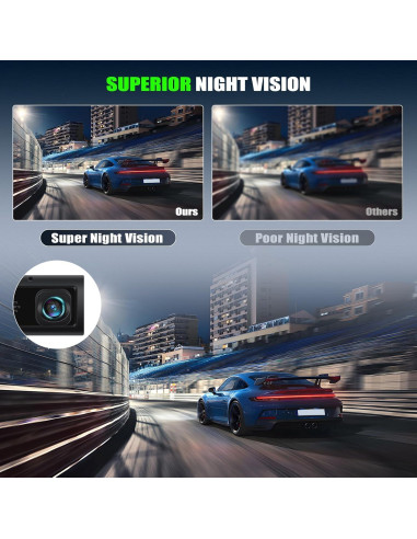 Cámara Dash 3 Canales GOHHDL 1080P con Visión Nocturna