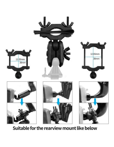 Soporte Universal para Cámara de Salpicadero MvToe con 16 Juntas