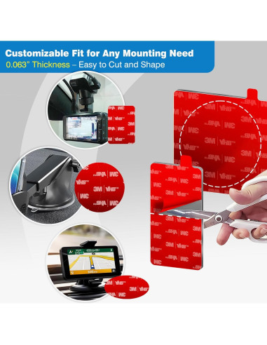 Paquete de 4 Almohadillas Adhesivas 3M VHB para Soporte de Cámara