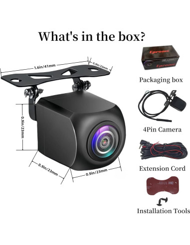 Cámara de Respaldo AHD 1080P Epronic para Carplay 9-10"