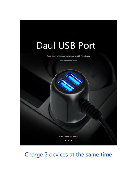 Adaptador Cargador de Coche Mini USB Ruijinshi 3.38m Compatible Rexing