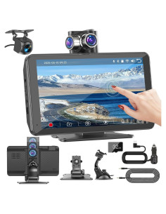 Pantalla CarPlay 7" Mrolik con Cámara de Salpicadero HD