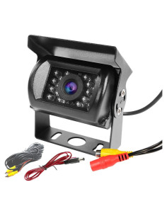 Cámara de visión trasera PTOHYU IR 18 LED IP68 12-24V con cable 10m