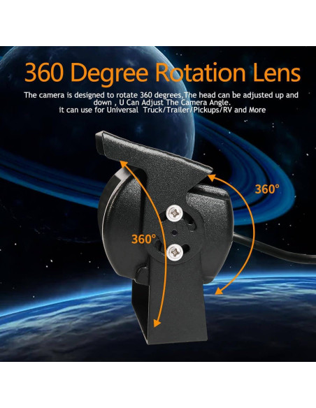 Cámara de visión trasera PTOHYU IR 18 LED IP68 12-24V con cable 10m