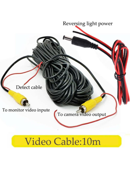 Cámara de visión trasera PTOHYU IR 18 LED IP68 12-24V con cable 10m