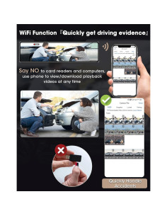 Cámara de Espejo Retrovisor Jelkuz 12" 4K con WiFi y GPS 2