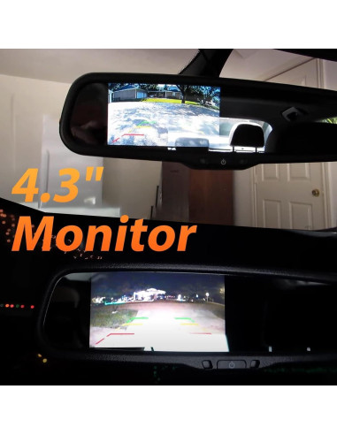 Monitor Espejo Retrovisor EWAY 4.3" para Cámara de Respaldo