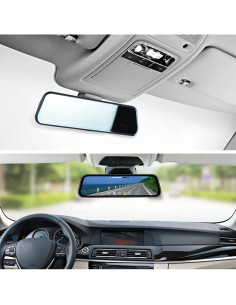 CAMECHO Espejo Dash Cam 9.66" 1080P Frontal y Trasera 2
