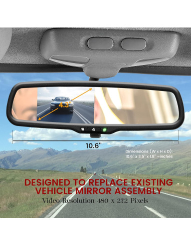 Cámara de Respaldo Inalámbrica Pyle PLCM4590WIR con Monitor LCD 4.3"