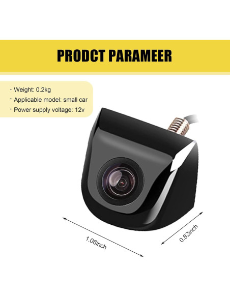 Cámara de Retroceso Yumfugu YUMSXT1000BL, HD 170 IP68