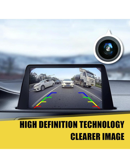 Cámara de Retroceso Yumfugu YUMSXT1000BL, HD 170 IP68