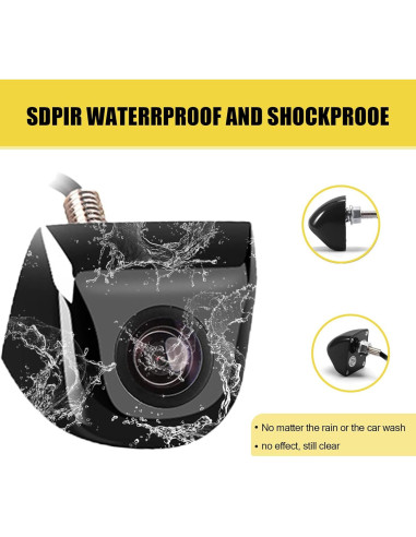 Cámara de Retroceso Yumfugu YUMSXT1000BL, HD 170 IP68