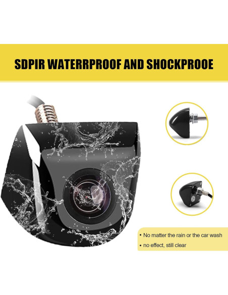 Cámara de Retroceso Yumfugu YUMSXT1000BL, HD 170 IP68