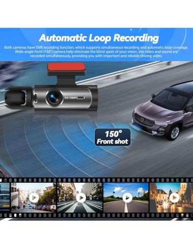 Cámara Doble DVR SIXTOP 1080P Frontal e Interior 3.16"