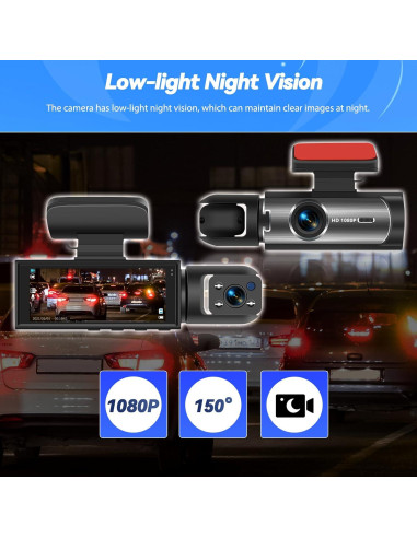 Cámara Doble DVR SIXTOP 1080P Frontal e Interior 3.16"