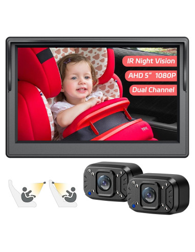 Cámara de Coche para Bebés Itomoro ACZ403 5'' 1080P Dual IR