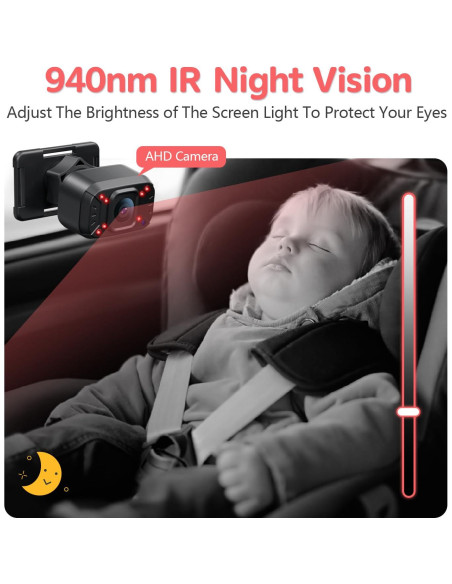 Cámara de Coche para Bebés Itomoro ACZ403 5'' 1080P Dual IR