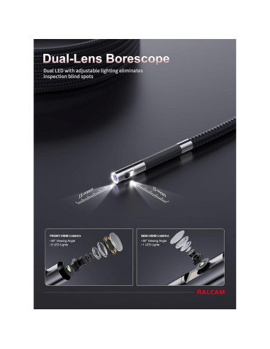 Borescopio Articulado Ralcam H406BD 6.5mm 5" IP67