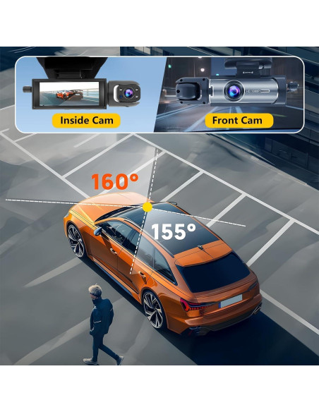 Cámara Dashcam Delantera e Interior HD Hannahcos 1080P
