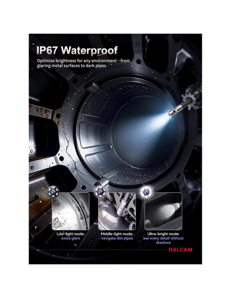 Borescopio Articulado Ralcam H406BD 6.5mm 5" IP67