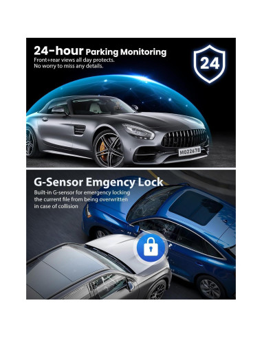 Cámara Dashcam Delantera e Interior HD Hannahcos 1080P