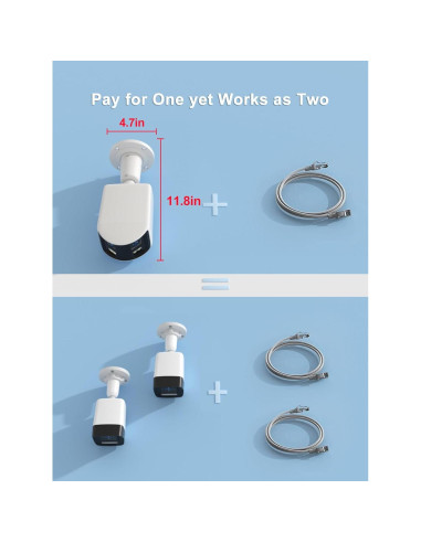 Cámara de Seguridad Anpviz 4K PoE Doble Lente 180 IP67