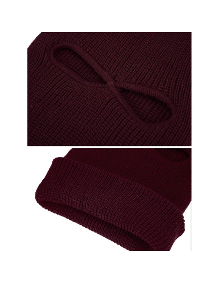 Blulu 3 Pack Máscaras de Esquí Tejidas Invierno 2 Agujeros