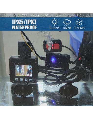 Cámara de Tablero VSYSTO B6D para Motocicleta 1080p Doble Canal