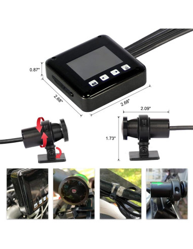 Cámara de Tablero VSYSTO B6D para Motocicleta 1080p Doble Canal