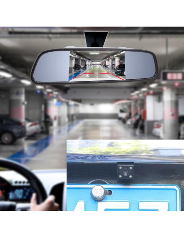 Monitor de Espejo TFT LCD 4.3" VS-M4301 con Cámara de Reversa