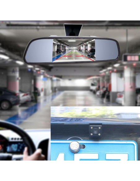 Monitor de Espejo TFT LCD 4.3" VS-M4301 con Cámara de Reversa