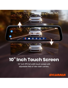 Cámara de Espejo SYLVANIA 1080p con Cámara de Respaldo 340 2