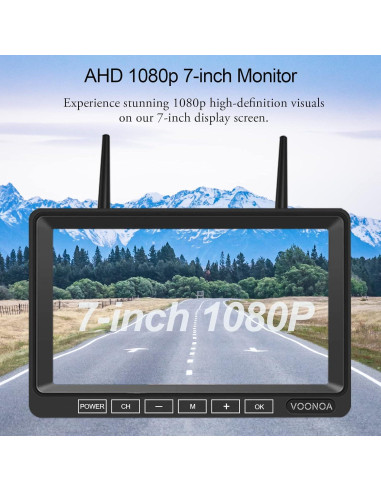 Sistema de Cámara Inalámbrica VOONOA 1080P para RV con Monitor 7"
