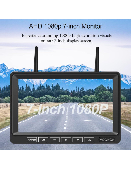 Sistema de Cámara Inalámbrica VOONOA 1080P para RV con Monitor 7"