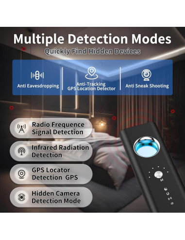 Detector de Cámaras Ocultas VERIVOXIA R35 - Antiespionaje Portátil
