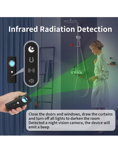 Detector de Cámaras Ocultas VERIVOXIA R35 - Antiespionaje Portátil
